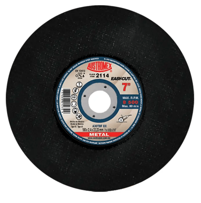 Austromex-2114 Austromex 2114 Disco para corte de metal y uso general de 7" x 3/32" x 7/8" AUSTROMEX
