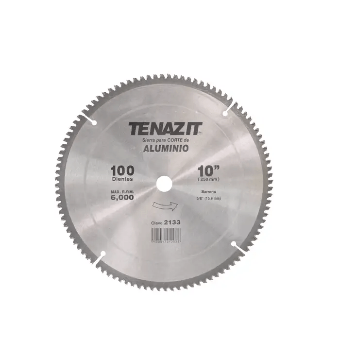 Austromex-2133 Sierra para corte de aluminio de 10", 100 dientes, Clave 2133, Tenazit Austromex AUSTROMEX