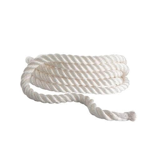 CUERDA SEDA 1/4 (6MM) Cuerda Cabo Tipo Seda Nautico Torcido de 1/4" (6mm), 1 Metro MARINOS DEL GOLFO