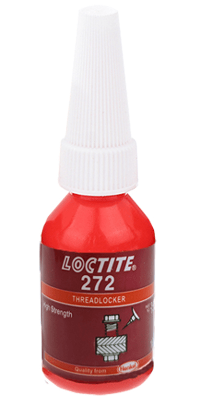  Loctite - 272 Fijador de tornillos rojo. Para altas  temperaturas. En botella, Rojo : Automotriz