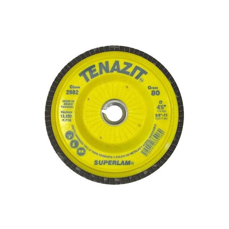 1 PIEZA-2982 Tenazit 2982, Disco Laminado Con Rosca Grano 80, 4-1/2 PuLG New MARINOS DEL GOLFO