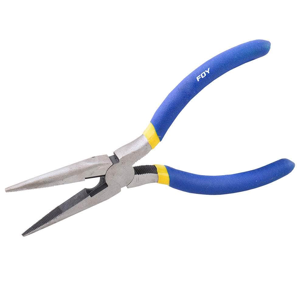 142038 Pinza con mango con doble plastisol para electricista de 8", punta larga, cod.142038 Foy Foy