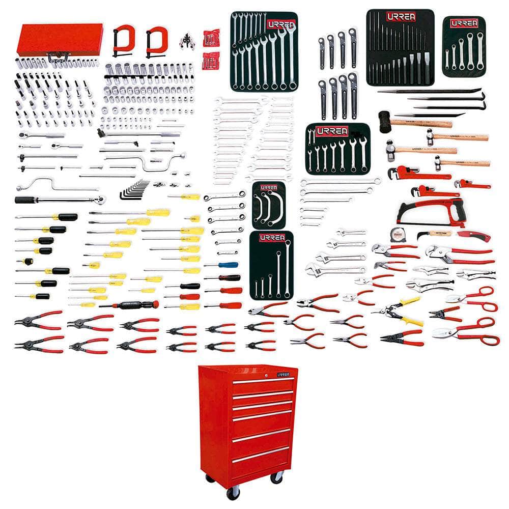 99521 Juego maestro industrial combinado 397 piezas, con gabinete EX27M6, cod. 99521 Urrea Urrea