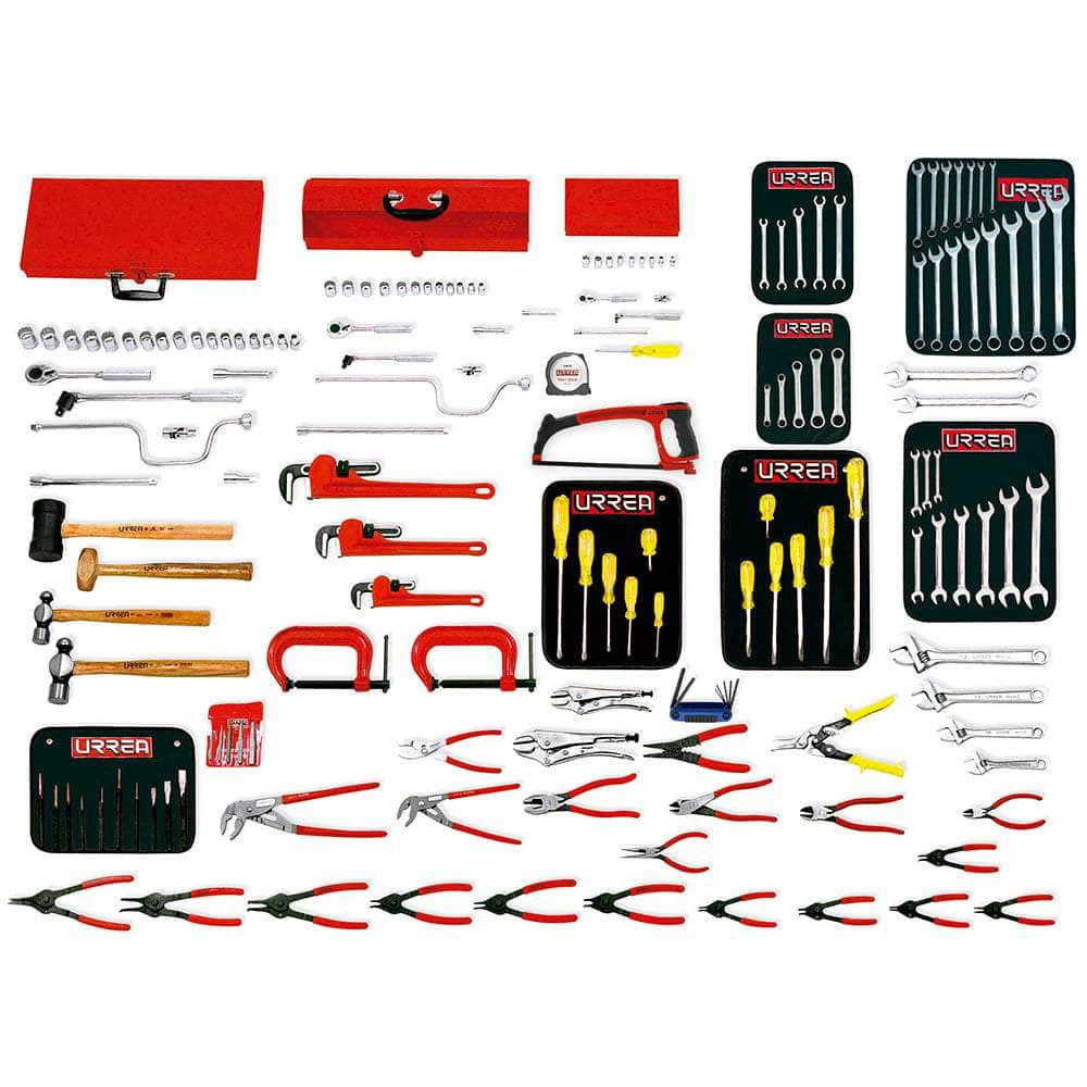 99730 Juego intermedio industrial combinado 162 piezas, sin gabinete, cod.99730 Urrea Urrea