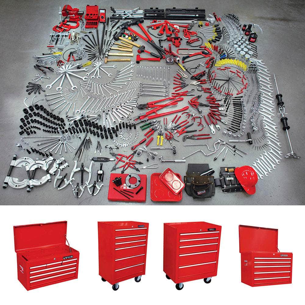 99820 Juego maestro industrial combinado 940 piezas, con gabinetes EX27M5, EX27M6, EX27S6, cod. 99820 Urrea Urrea