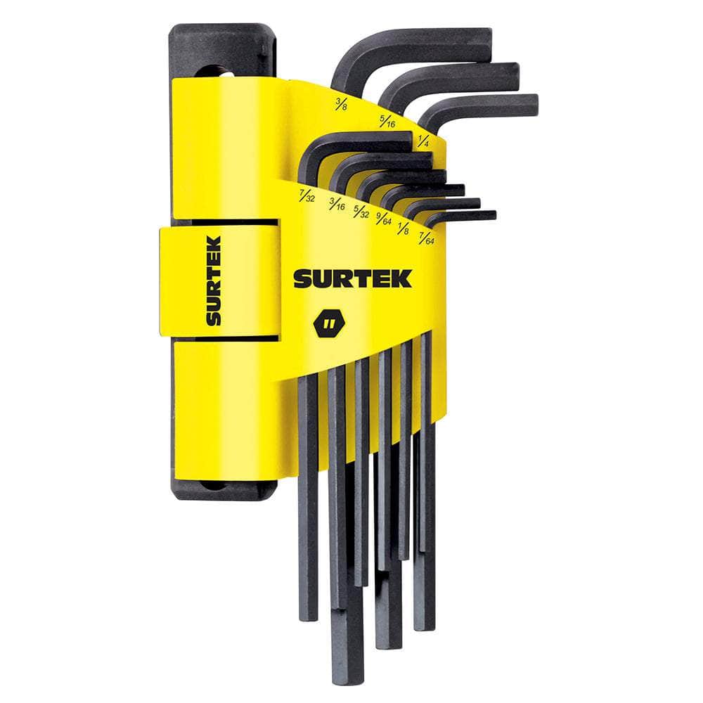 ALLFH9 Juego de 9 llaves hexagonales tipo "L" en pulgadas extra largas, cod. ALLFH9 Surtek Surtek