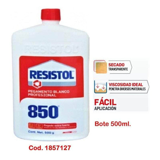 BOSRP500 Resistol Blanco 850 Profesional, Bote De 500 Gramos GRUPO TMG