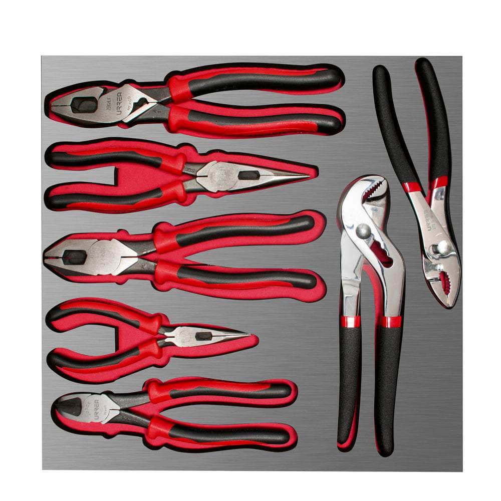 CH212L Juego de 7 pinzas bimaterial, cod.CH212L Urrea Urrea