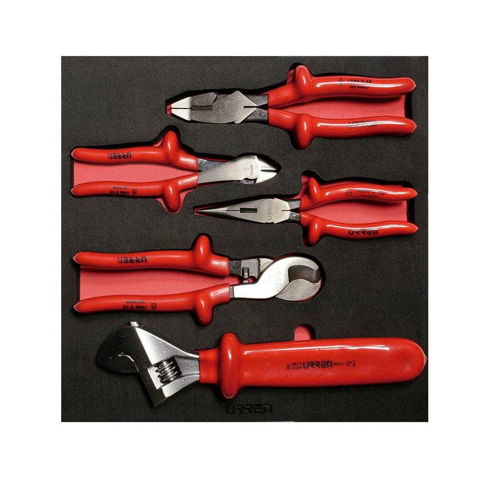 CH220 Juego de 5 pinzas y llave ajustable 1000 V, cod.CH220 Urrea Urrea