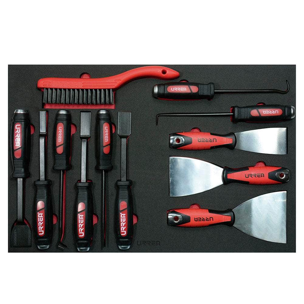 CH315 Juego de herramienta combinada para raspar, 12 piezas, cod.CH315 Urrea Urrea