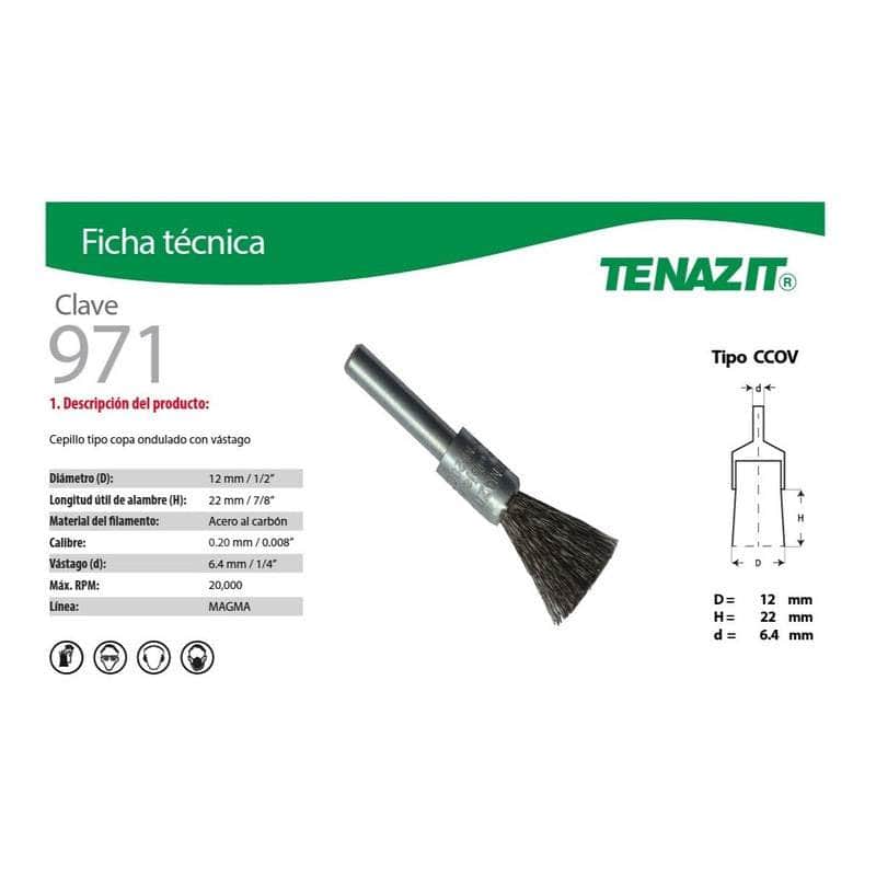 clave-971 Austromex Clave 971, Cepillo De Alambre De 0.5 Pulgadas MARINOS DEL GOLFO