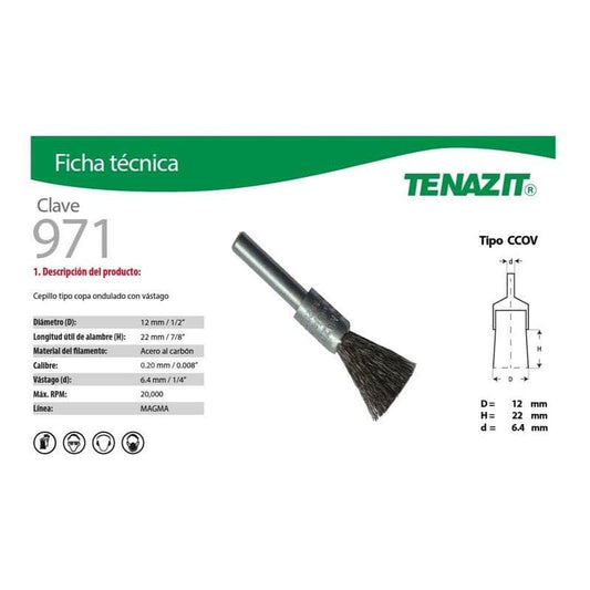 clave-971 Austromex Clave 971, Cepillo De Alambre De 0.5 Pulgadas MARINOS DEL GOLFO