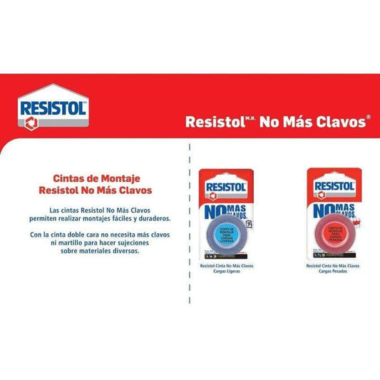 CLSRN120 Resistol Cinta No Más Clavos, Soporta Hasta 120kg. GRUPO TMG