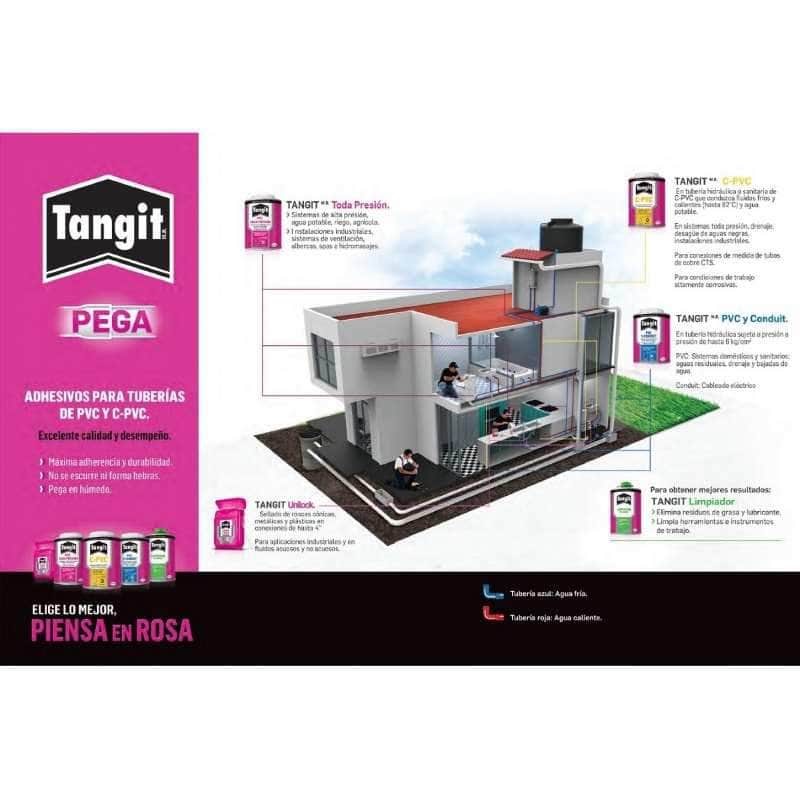 DE PTT06M Tangit Rosado Toda Presión De 125 Ml Cemento Para Pvc New GRUPO TMG
