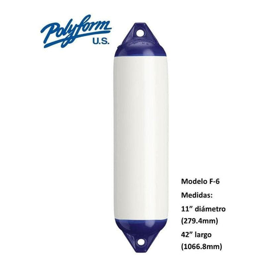 F6PUS Defensa Inflable De 11 X 42 Pulgadas, Modelo F6 Polyform Us GRUPO TMG