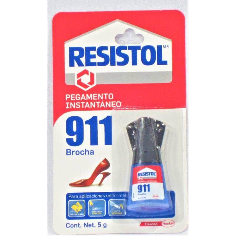 INSRP5 Resistol 911 Brocha, Pegamento Instantaneo, 5gr (kola Loka) GRUPO TMG