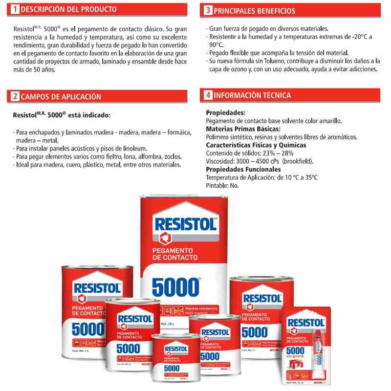 Pegamento Resistol 5000 De 18 Litros GRUPO TMG