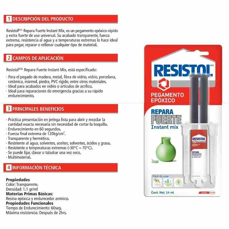 Resistol Repara Fuerte Instantaneo De 14ml GRUPO TMG