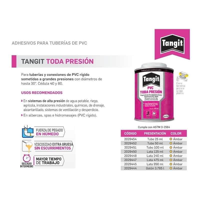 R TP09R Tangit Toda Presión De 50 Ml, Rosado, Cemento Para Pvc New GRUPO TMG