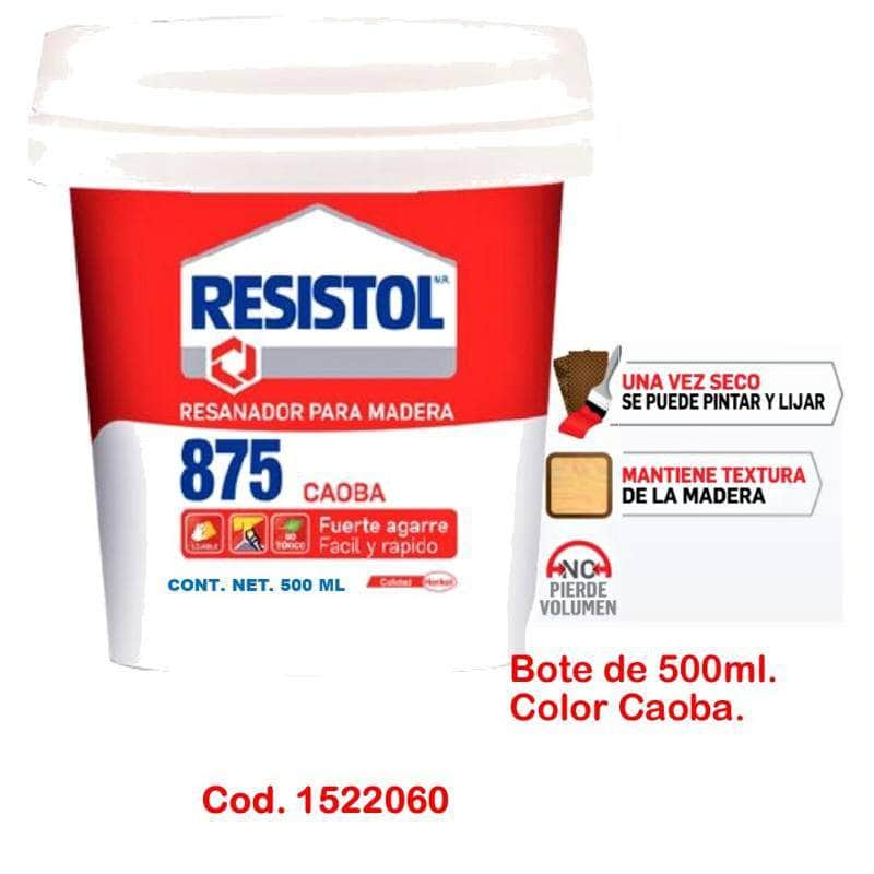 RE69875R Resistol 875 Resanador De Madera Color Caoba De 500ml GRUPO TMG