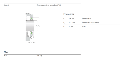 TSN 522 L Sello de cuatro labios TSN 522 L SKF SKF