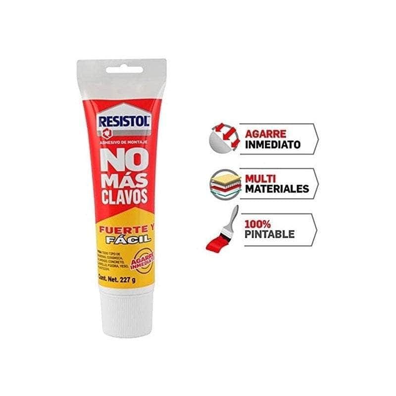 VRM06Y-1 Resistol No Mas Clavos, Fuerte Y Facil, Tubo De 227gr RESISTOL