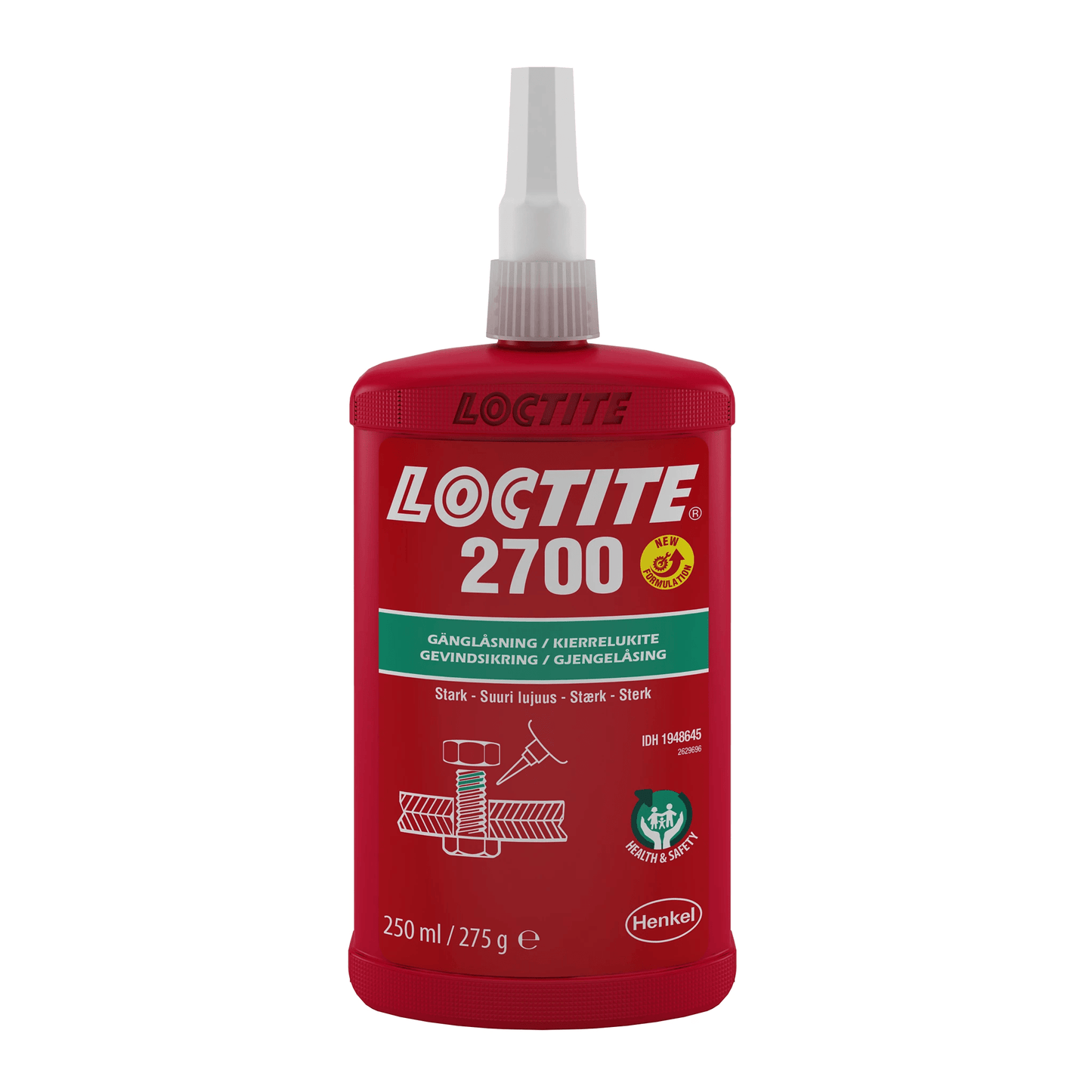 1948763 LOCTITE 2700 de 250ml Fijador de Roscas Resistencia Alta - Permanente LOCTITE