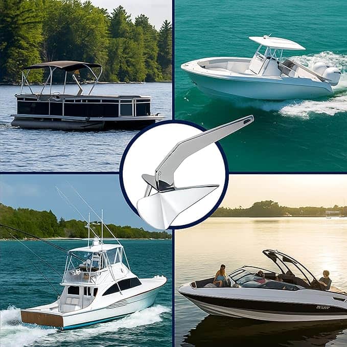 ANCLA DELTA 1KG Ancla Marina tipo Delta de 1kg (2.2 Lb) de Acero Inoxidable 316 MARINOS DEL GOLFO