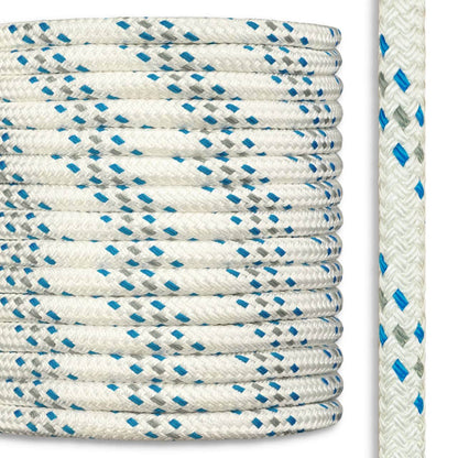 Cuerda Yacht Braid Doble Trenzado de Seda de 5/16" (8mm), 1 metro MARINOS DEL GOLFO