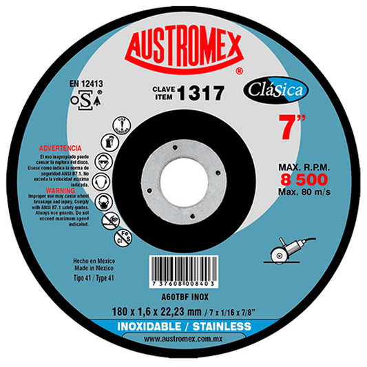 1317 Austromex 1317 Disco Para Corte de Metal AUSTROMEX