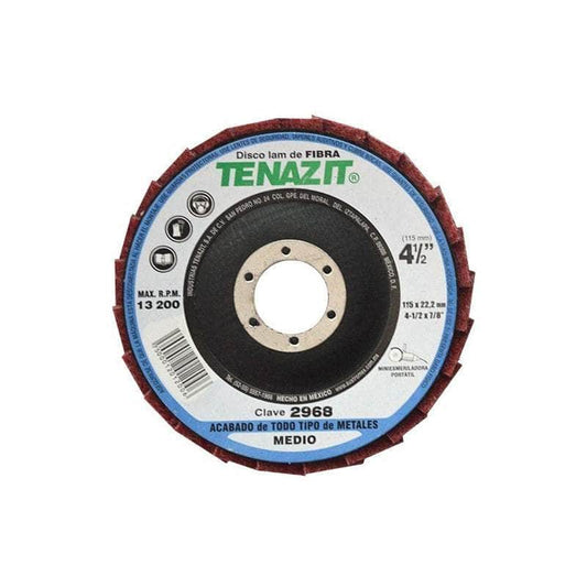 2968 Tenazit 2968, Disco Laminado Fibra Marron G-60, 4-1/2 X 7/8 New MARINOS DEL GOLFO
