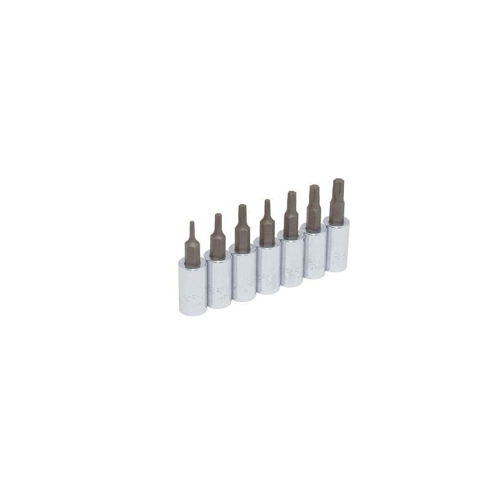 4739C Juego de 7 dados con punta Torx cuadro de 1/4", en riel, cod.4739C Urrea Urrea