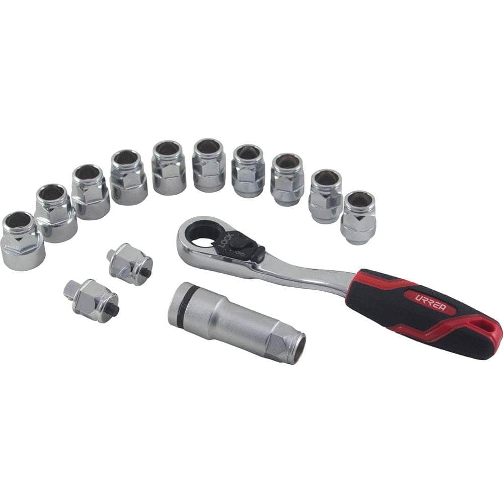5201GT Juego de dados y accesorios cuadro de 3/8" Go-Through combinado, 14 piezas, cod.5201GT Urrea Urrea