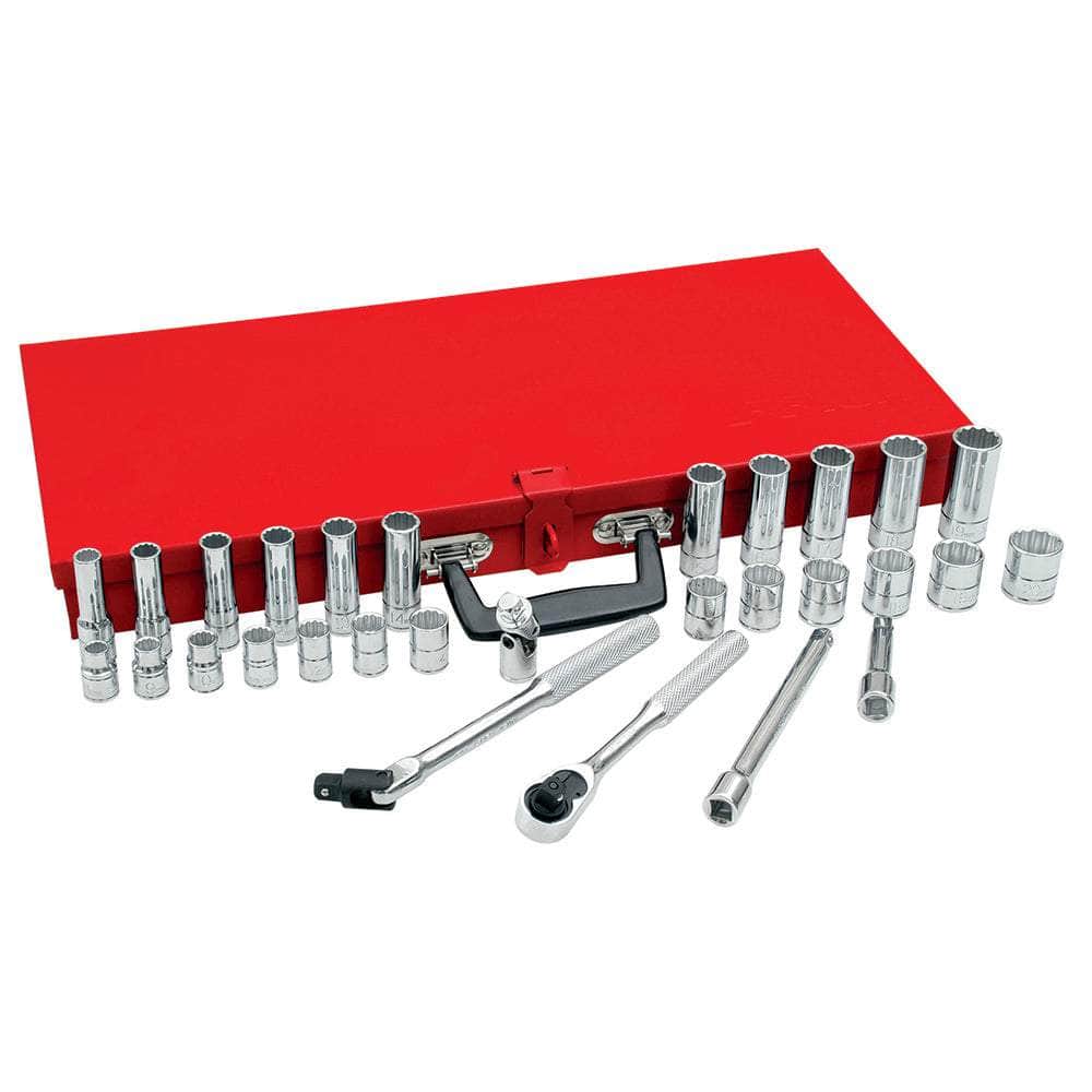 52222 Juego de dados y accesorios cuadro de 3/8" métrico, 30 piezas, cod.52222 Urrea Urrea