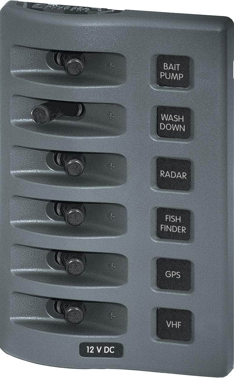 BSS-4307 Blue Sea Systems 4307 Panel Interruptores 6 Posiciones IP67 12V 24V MARINOS DEL GOLFO