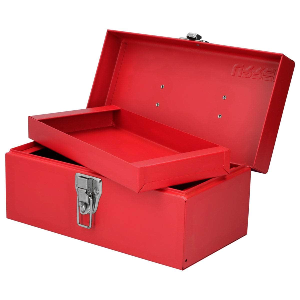 D1 Caja portaherramientas metálica roja 11" x 6" x 5", cod.D1 Urrea Urrea