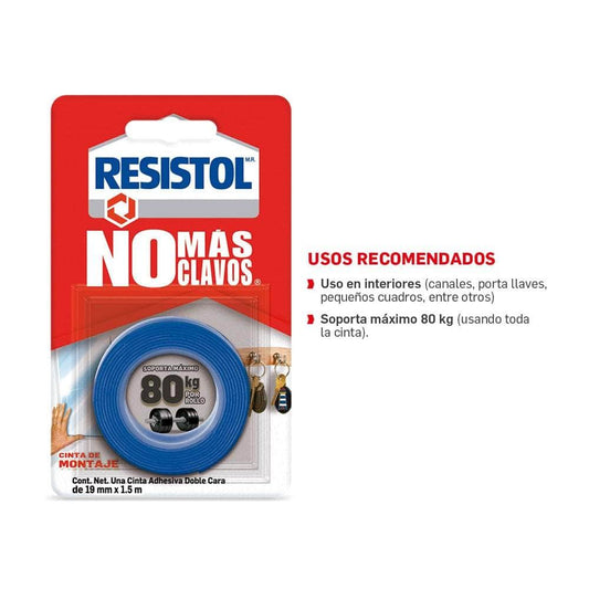 HENKEL-1692997 Resistol No Ma Clavos Cinta 80kg (1692997) RESISTOL