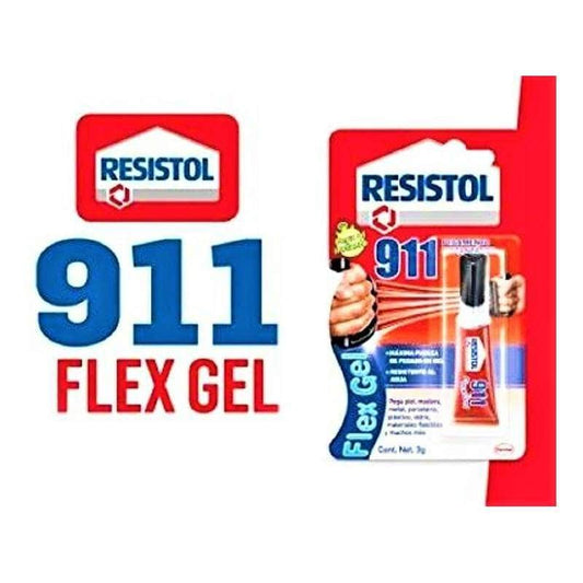 INSRP3 Resistol 911 Flexgel, Pegamento Instantaneo, 3gr (kola Loka) GRUPO TMG
