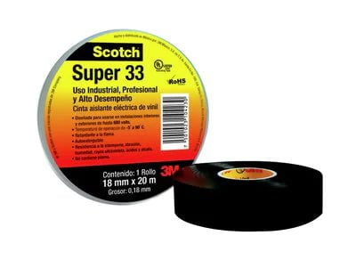 Q3MSP33 3M® Cinta Eléctrica de Vinil Scotch® SUPER 33, Cod. Q3MSP33 3M