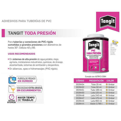 TA69950T Tangit Rosado Toda Presión De 950ml Adhesivo Industrial Pvc New GRUPO TMG