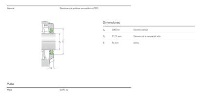 TSN 522 L Sello de cuatro labios TSN 522 L SKF SKF